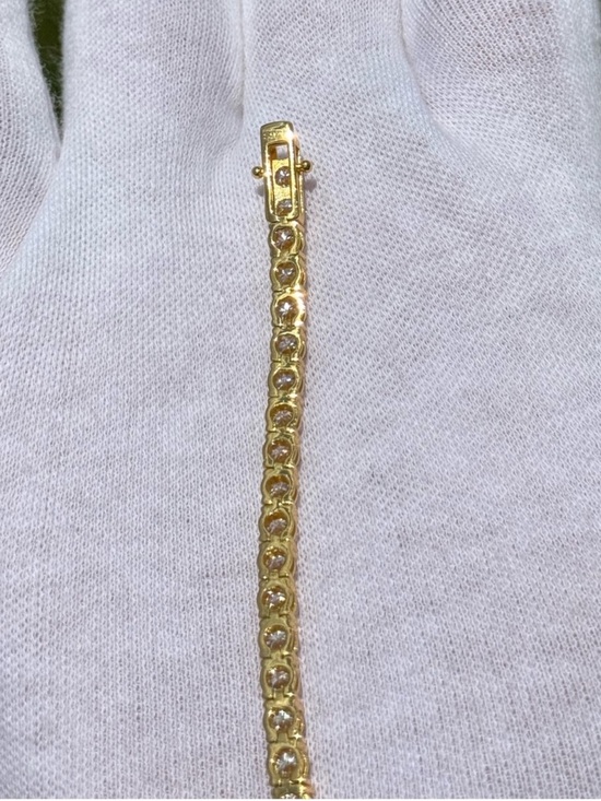 18K Gold Plated, 11.7CTW Moissanite Tennis Bracelet